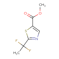 Chemical structure of methyl 2-(1,1-difluoroethyl)-1,3-thiazole-5-carboxylate - CSSB00028475935