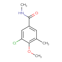 Chemical structure of 3-chloro-4-methoxy-N,5-dimethylbenzamide - CSSB03439616854