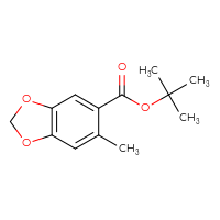 Chemical structure of tert-butyl 6-methyl-2H-1,3-benzodioxole-5-carboxylate - CSSB14869057941