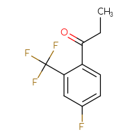 Chemical structure of 1-[4-fluoro-2-(trifluoromethyl)phenyl]propan-1-one - CSSB00000038653