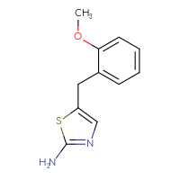 Chemical structure of 5-[(2-methoxyphenyl)methyl]-1,3-thiazol-2-amine - CSSB00012361324