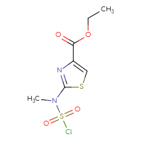 Chemical structure of ethyl 2-[(chlorosulfonyl)(methyl)amino]-1,3-thiazole-4-carboxylate - CSSB14968818596