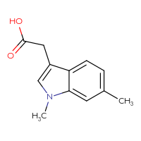 Chemical structure of 2-(1,6-dimethyl-1H-indol-3-yl)acetic acid - CSSB00012357338