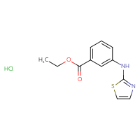 Chemical structure of ethyl 3-[(1,3-thiazol-2-yl)amino]benzoate hydrochloride - CSSB20963520501