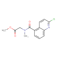 Chemical structure of methyl 2-[1-(2-chloroquinolin-5-yl)-N-methylformamido]acetate - CSSB06456050956