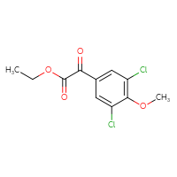 Chemical structure of ethyl 2-(3,5-dichloro-4-methoxyphenyl)-2-oxoacetate - CSSB00134022541