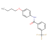Chemical structure of N-(4-butoxyphenyl)-3-(trifluoromethyl)benzamide - CSSB00121723105