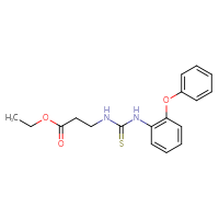 Chemical structure of ethyl 3-{[(2-phenoxyphenyl)carbamothioyl]amino}propanoate - CSSB21432444259