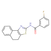 Chemical structure of 3-fluoro-N-{4H,5H-naphtho[1,2-d][1,3]thiazol-2-yl}benzamide - CSSB00026352304