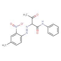 Chemical structure of 2-[(1E)-2-(4-methyl-2-nitrophenyl)diazen-1-yl]-3-oxo-N-phenylbutanamide - CSSB00159246195