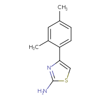 Chemical structure of 4-(2,4-dimethylphenyl)-1,3-thiazol-2-amine - CSSB00000168857
