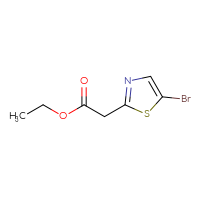 Chemical structure of ethyl 2-(5-bromo-1,3-thiazol-2-yl)acetate - CSSB00000721356