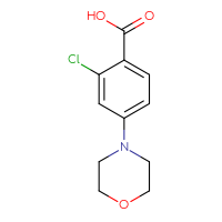 Chemical structure of 2-chloro-4-(morpholin-4-yl)benzoic acid - CSSB00011780022
