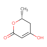 Chemical structure of (6R)-4-hydroxy-6-methyl-5,6-dihydro-2H-pyran-2-one - CSSB20959061080