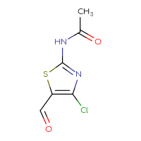 Chemical structure of N-(4-chloro-5-formyl-1,3-thiazol-2-yl)acetamide - CSSB00010544154