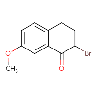 Chemical structure of 2-bromo-7-methoxy-1,2,3,4-tetrahydronaphthalen-1-one - CSSB00012339353