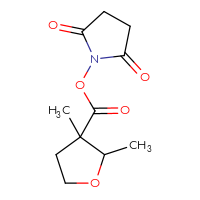Chemical structure of 2,5-dioxopyrrolidin-1-yl 2,3-dimethyloxolane-3-carboxylate - CSSB20270535118