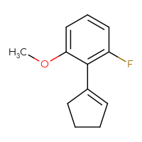 Chemical structure of 2-(cyclopent-1-en-1-yl)-1-fluoro-3-methoxybenzene - CSSB06591891195
