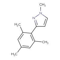 Chemical structure of 1-methyl-3-(2,4,6-trimethylphenyl)-1H-pyrazole - CSSB00010066223