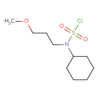 Chemical structure of N-cyclohexyl-N-(3-methoxypropyl)sulfamoyl chloride - CSSB06263690717