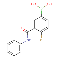 Chemical structure of [4-fluoro-3-(phenylcarbamoyl)phenyl]boronic acid - CSSB00020611454