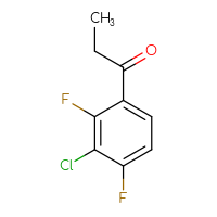 Chemical structure of 1-(3-chloro-2,4-difluorophenyl)propan-1-one - CSSB00020356434