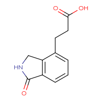 Chemical structure of 3-(1-oxo-2,3-dihydro-1H-isoindol-4-yl)propanoic acid - CSSB00021628404