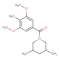 Chemical structure of 1-(3,5-dimethoxy-4-methylbenzoyl)-3,5-dimethylpiperidine - CSSB00104222100