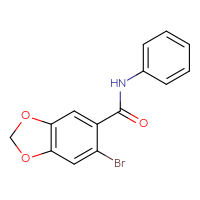 Chemical structure of 6-bromo-N-phenyl-2H-1,3-benzodioxole-5-carboxamide - CSSB00020672102