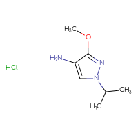 Chemical structure of 3-methoxy-1-(propan-2-yl)-1H-pyrazol-4-amine hydrochloride - CSSB00025719070