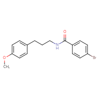 Chemical structure of 4-bromo-N-[3-(4-methoxyphenyl)propyl]benzamide - CSSB00046492370