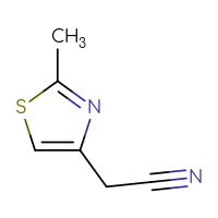 Chemical structure of 2-(2-methyl-1,3-thiazol-4-yl)acetonitrile - CSSB00000182192
