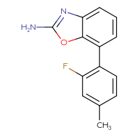 Chemical structure of 7-(2-fluoro-4-methylphenyl)-1,3-benzoxazol-2-amine - CSSB06581261669