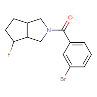 Chemical structure of 2-(3-bromobenzoyl)-4-fluoro-octahydrocyclopenta[c]pyrrole - CSSB03545265919