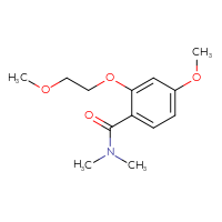 Chemical structure of 4-methoxy-2-(2-methoxyethoxy)-N,N-dimethylbenzamide - CSSB02002691345