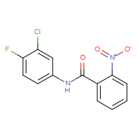 Chemical structure of N-(3-chloro-4-fluorophenyl)-2-nitrobenzamide - CSSB00046210538
