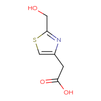 Chemical structure of 2-[2-(hydroxymethyl)-1,3-thiazol-4-yl]acetic acid - CSSB00012278706