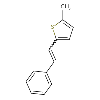 Chemical structure of 2-methyl-5-(2-phenylethenyl)thiophene - CSSB06588106001