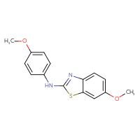 Chemical structure of 6-methoxy-N-(4-methoxyphenyl)-1,3-benzothiazol-2-amine - CSSB00020652126
