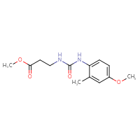 Chemical structure of methyl 3-{[(4-methoxy-2-methylphenyl)carbamoyl]amino}propanoate - CSSB02012665284