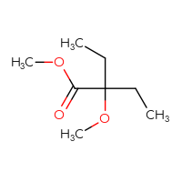 Chemical structure of methyl 2-ethyl-2-methoxybutanoate - CSSB06258178247
