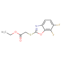 Chemical structure of ethyl 2-[(6,7-difluoro-1,3-benzoxazol-2-yl)sulfanyl]acetate - CSSB00020595429
