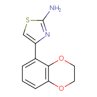 Chemical structure of 4-(2,3-dihydro-1,4-benzodioxin-5-yl)-1,3-thiazol-2-amine - CSSB00006546902