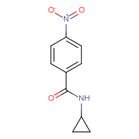 Chemical structure of N-cyclopropyl-4-nitrobenzamide - CSSB00000160626