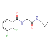 Chemical structure of N-cyclopropyl-2-[(2,3-dichlorophenyl)formamido]acetamide - CSSB00104132398