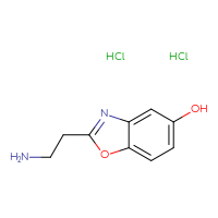 Chemical structure of 2-(2-aminoethyl)-1,3-benzoxazol-5-ol dihydrochloride - CSSB02495366515