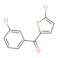 Chemical structure of (3-chlorophenyl)(5-chlorothiophen-2-yl)methanone - CSSB00011268156
