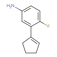 Chemical structure of 3-(cyclopent-1-en-1-yl)-4-fluoroaniline - CSSB00014797468
