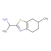 Chemical structure of 1-(6-methyl-4,5,6,7-tetrahydro-1,3-benzothiazol-2-yl)ethan-1-amine - CSSB00011456101
