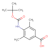 Chemical structure of 4-{[(tert-butoxy)carbonyl]amino}-3,5-dimethylbenzoic acid - CSSB06258001594